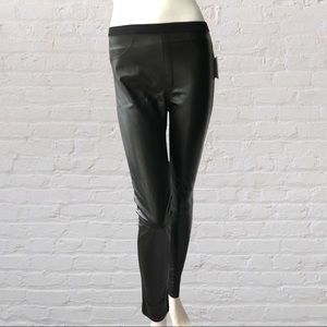 Neiman Marcus Leather/Fabric Combo Pants Sz Xlarge